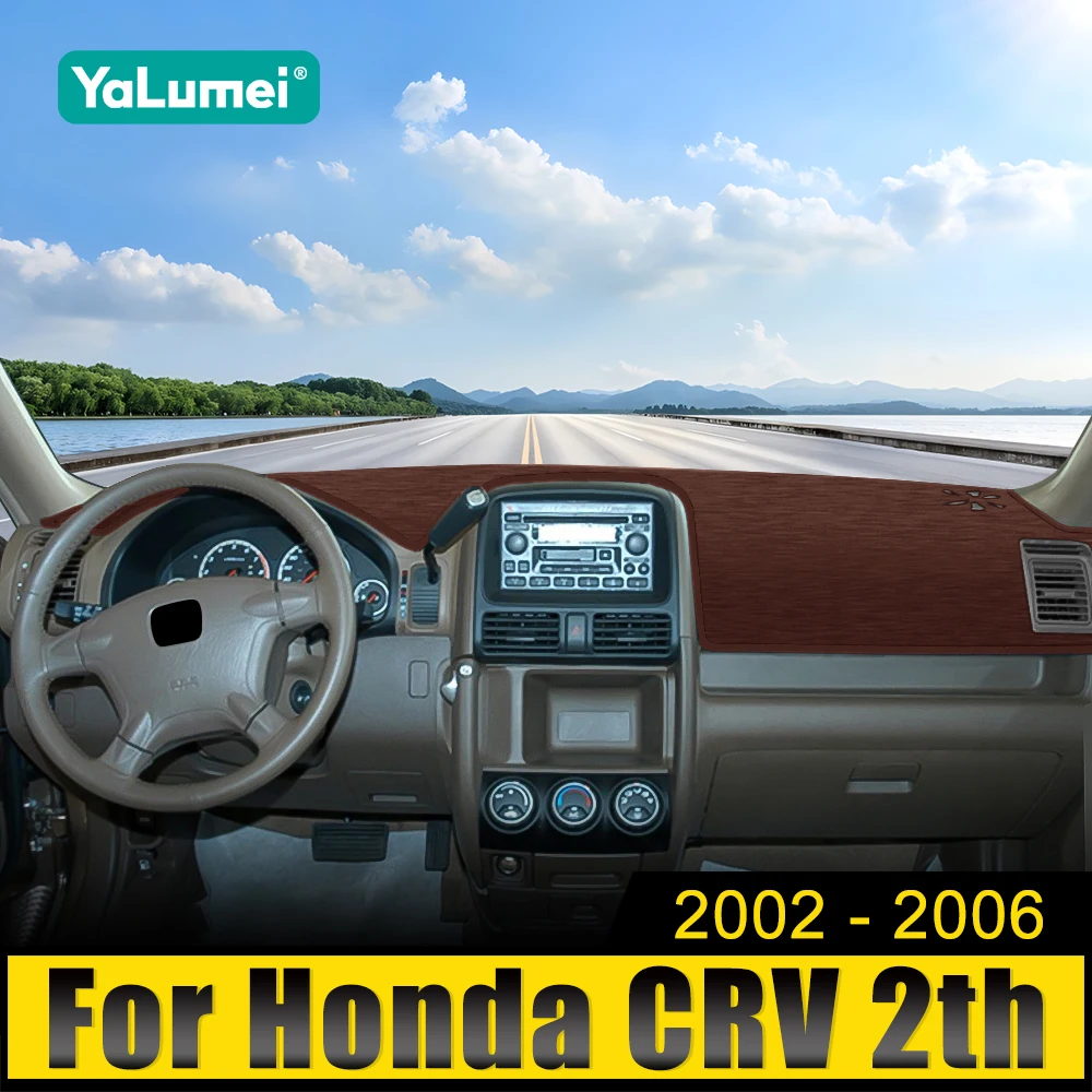 

Для Honda CR-V CRV II MK2 2002 2003 2004 2005 2006, крышка приборной панели автомобиля, приборный стол, солнцезащитный козырек, нескользящий коврик, аксессуары