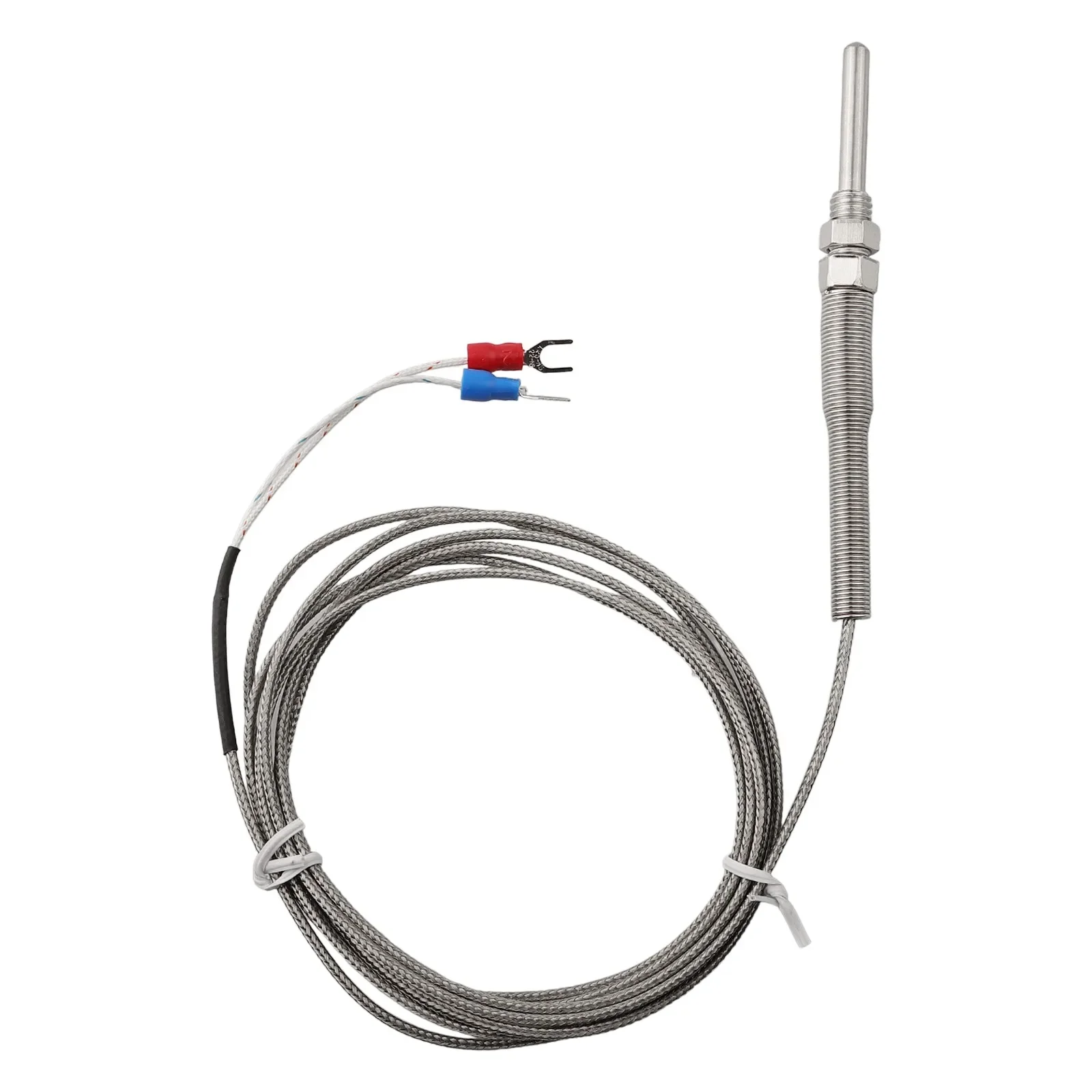 1Pc K-type Grounded Thermocouple - Temperature Sensor Probe Length 30mm Waterproof K Type Grounded Thermocouple Stainless Steel