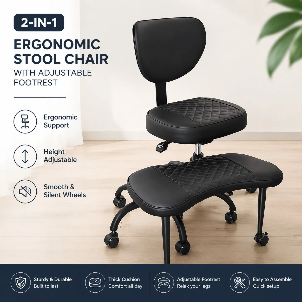 Ergonomic Meditation Chair with Adjustable Seat Angle, Height, and Backrest for Yoga, Stretching, and Deep Squat Poses