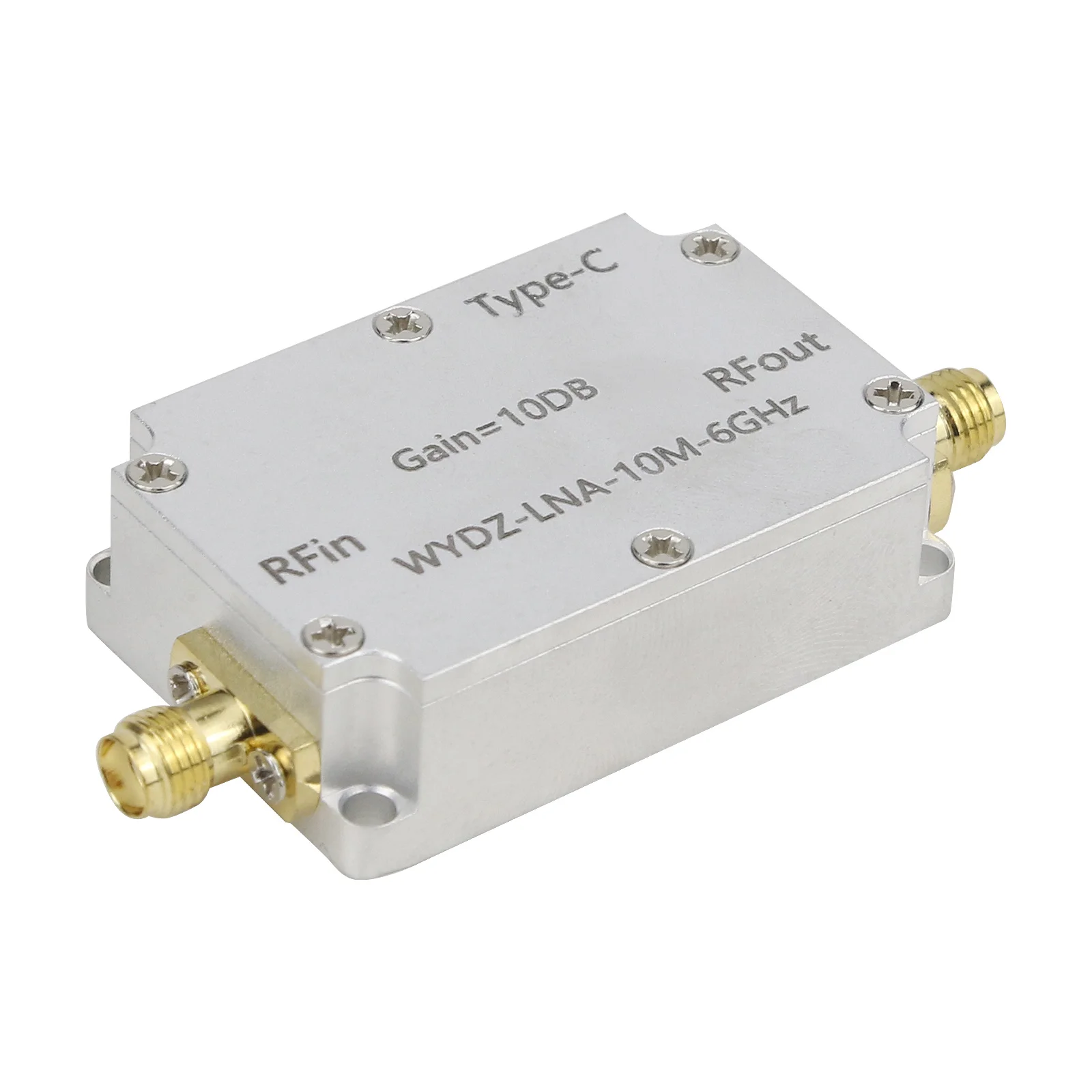 HamGeek 10M-6GHz Low Noise Amplifier Gain 10DB/20DB/30DB High Flatness LNA RF Signal Driving Receiver Front End