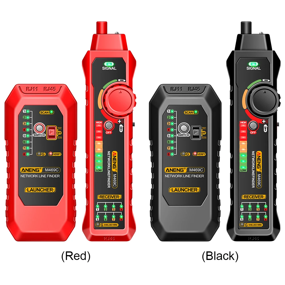 Ethernet Cable Telephone Line Tester RJ45 RJ11 Anti-Interference with Earphone for Cable Collation Network Maintenance Collation