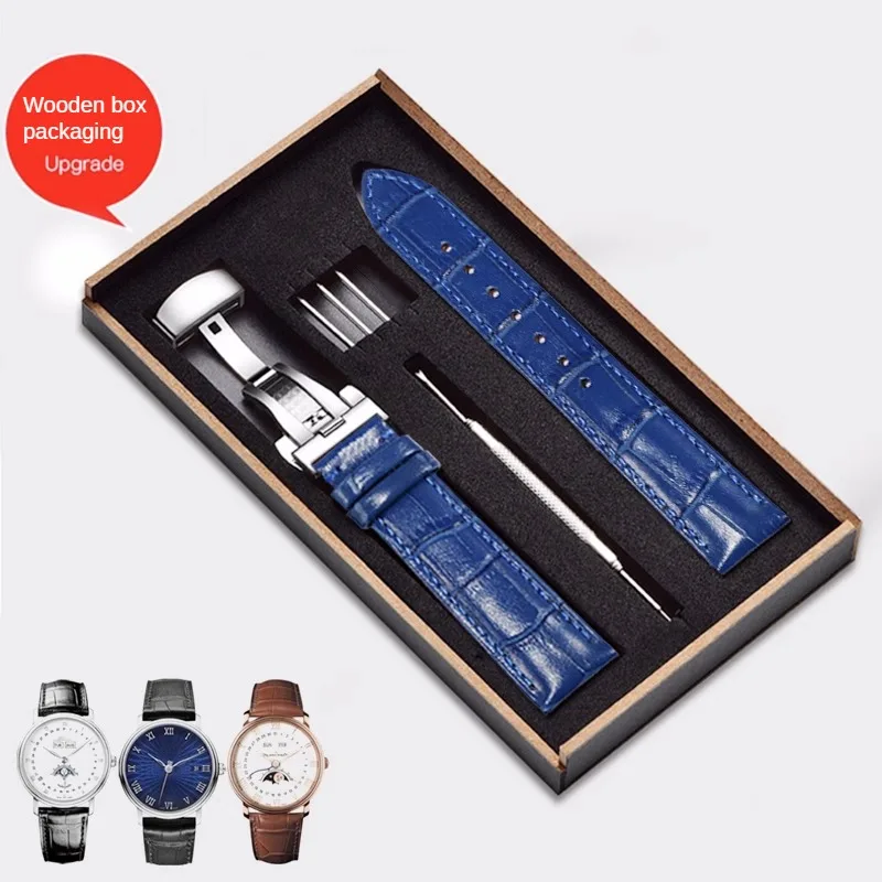 

Genuine Leather Strap With Replacement 50 Fathoms Series 5015 5000 5200 Model Flat Interface Cowhide Watchband 20/21/22/23/24mm