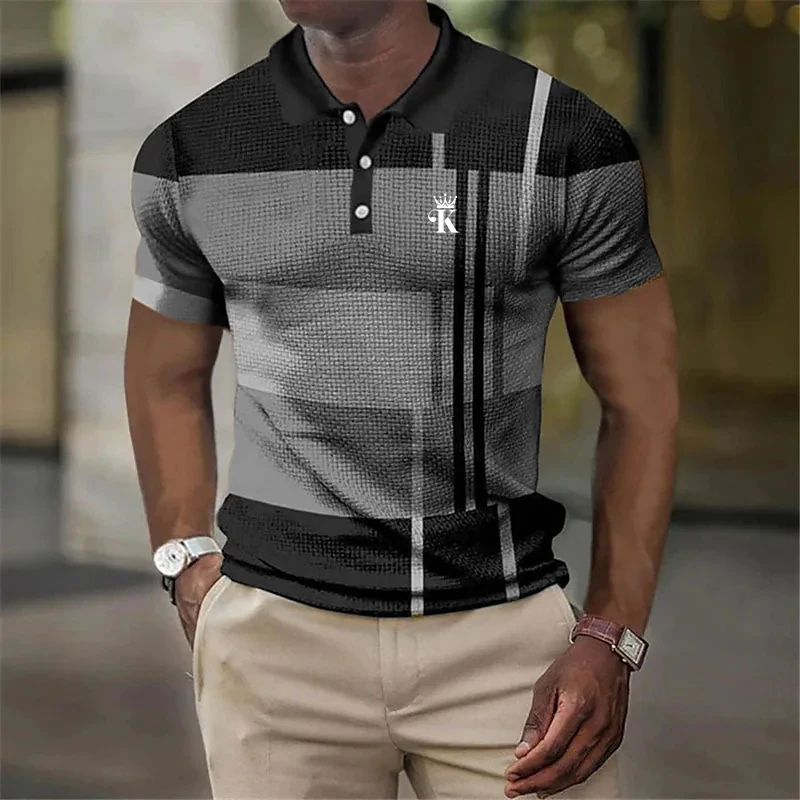 Spring Summer Men Casual Slim Fit Sport Short Sleeve Lapel Polo Shirt .