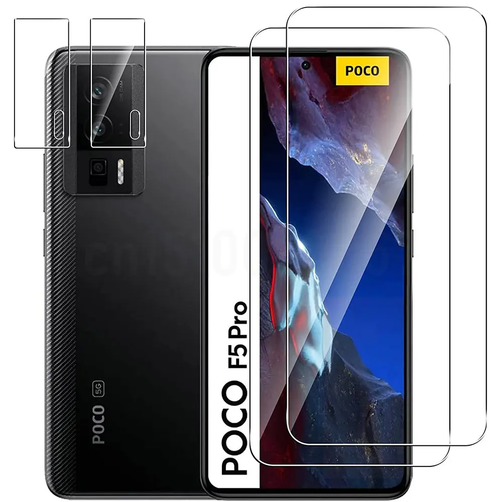 2.5D 9H Tempered Glass for POCO F5 Pro Screen Protector Camera Lens Film  for Xiaomi POCOF5 F5Pro