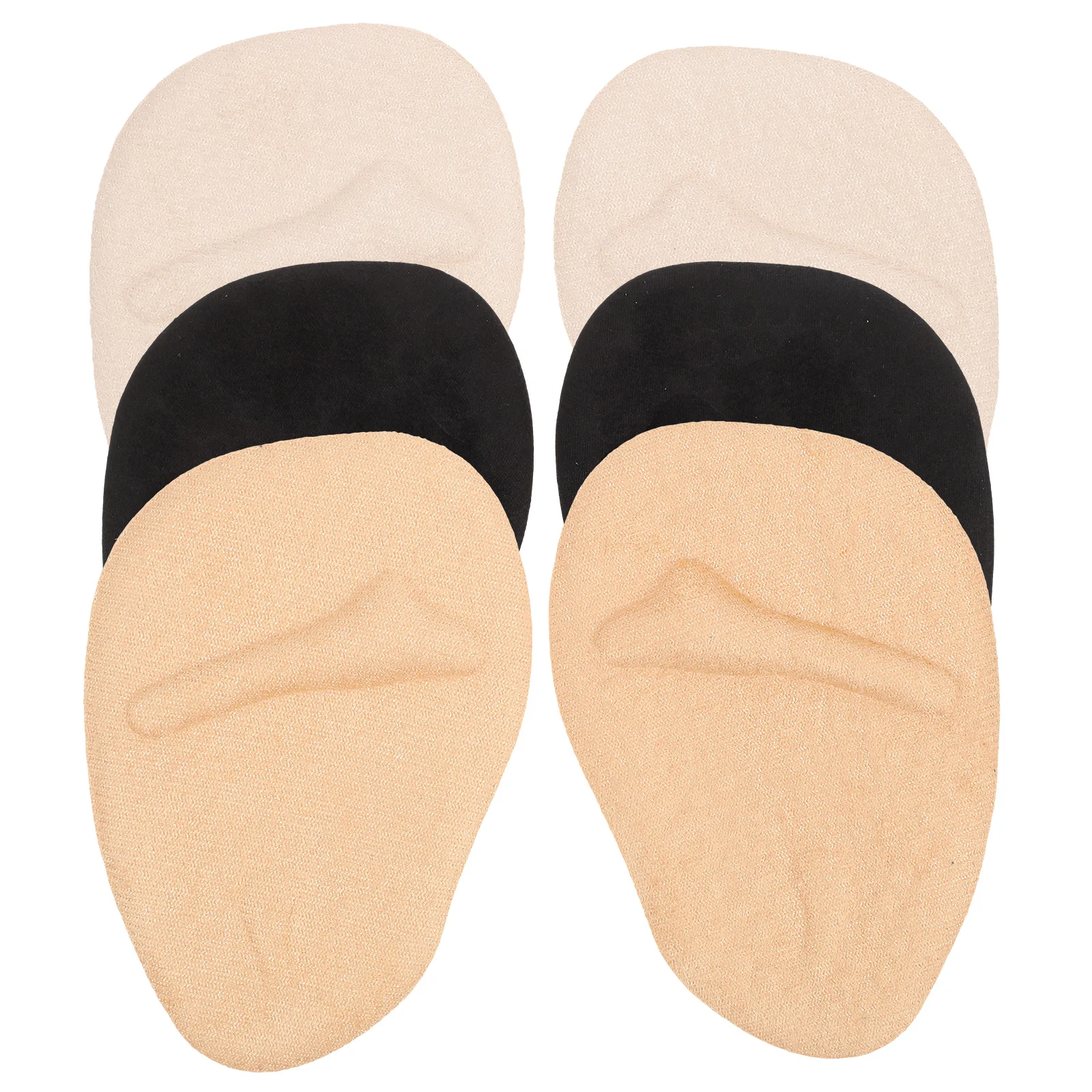 

3Pairs Front Foot Non-Slip Gel Pads Lint Material Insoles Comfortable Durable for High Heel Shoe Inserts Sneakers Flats