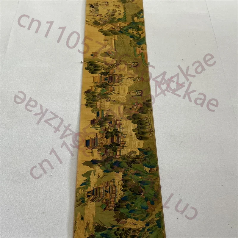 China Ancient Picture Paper,Character Painting,Qiu Ying's Qingming Riverside Scene,  Long Scroll Painting