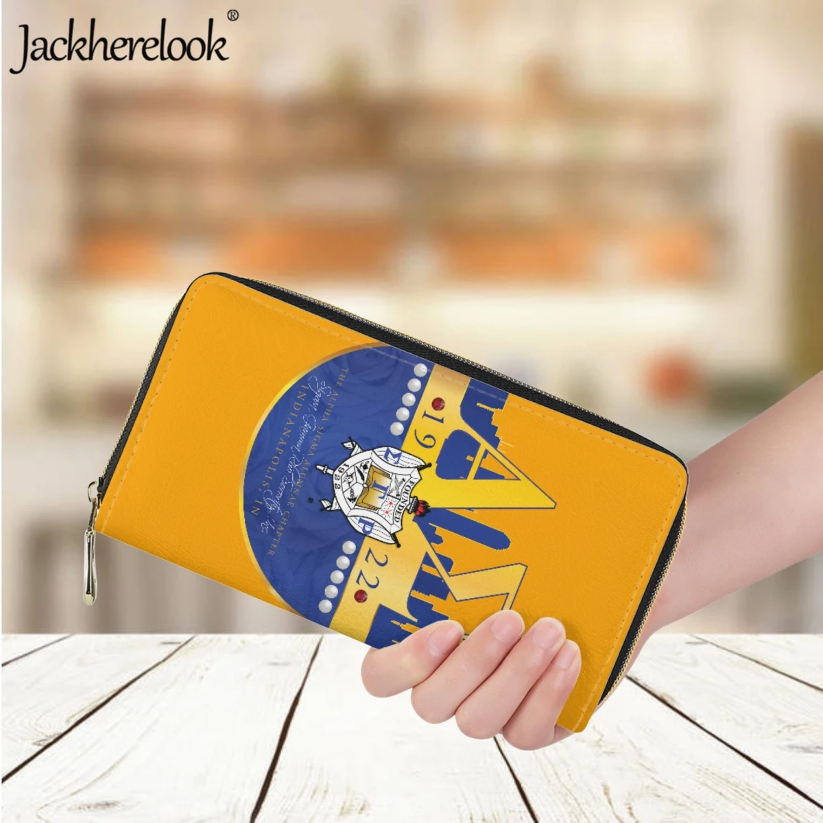 Jackherelook Fashion Women's Wallet Hot Sigma Gamma Rho Sorority 1922 Design Bank Card Holder Purse for Ladies Money Bag Clutch