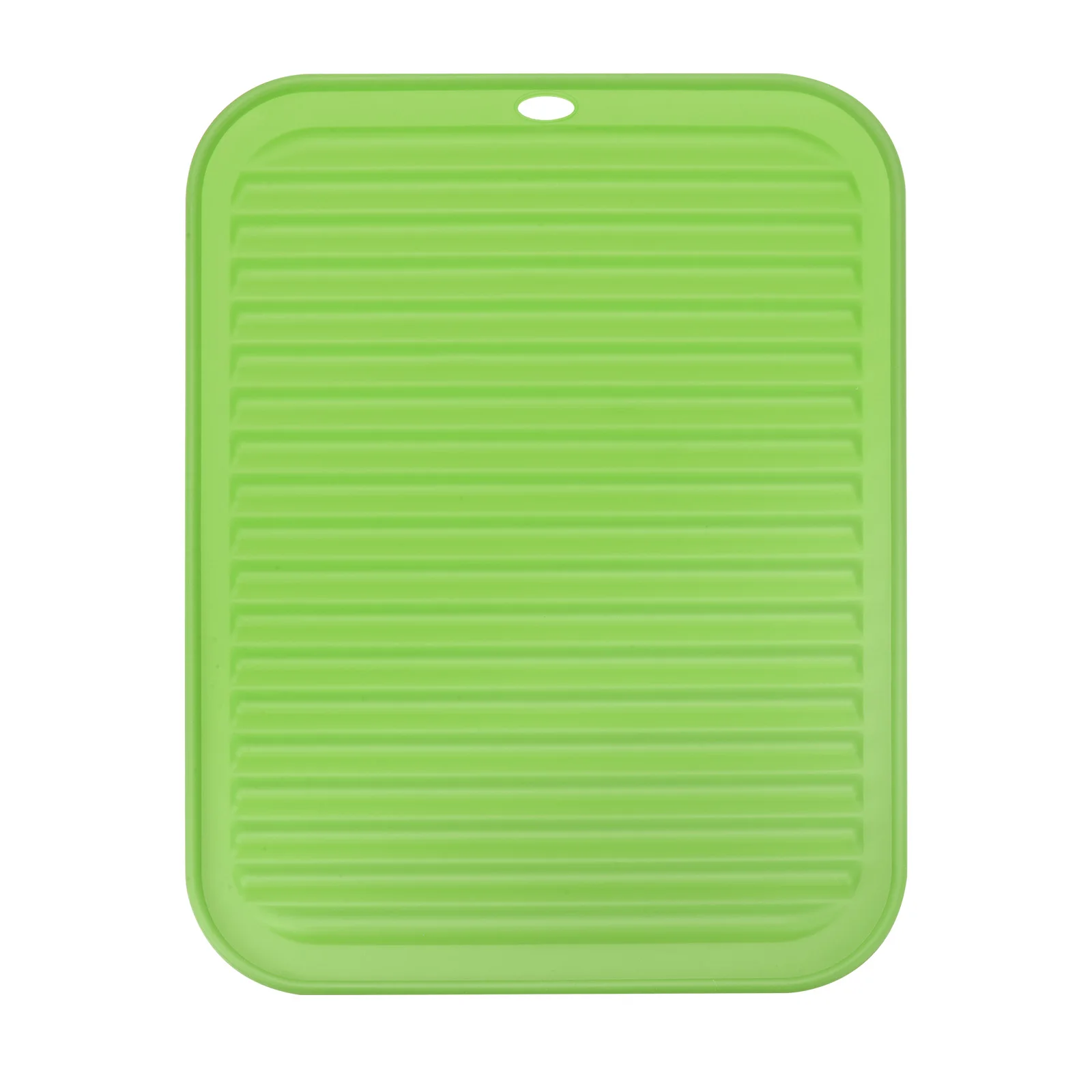 

Silicone Dish Drying Mat, 12" X 9" Reusable Sink Drain Pad for Kitchen Counter, Fridge, Drawer - Green
