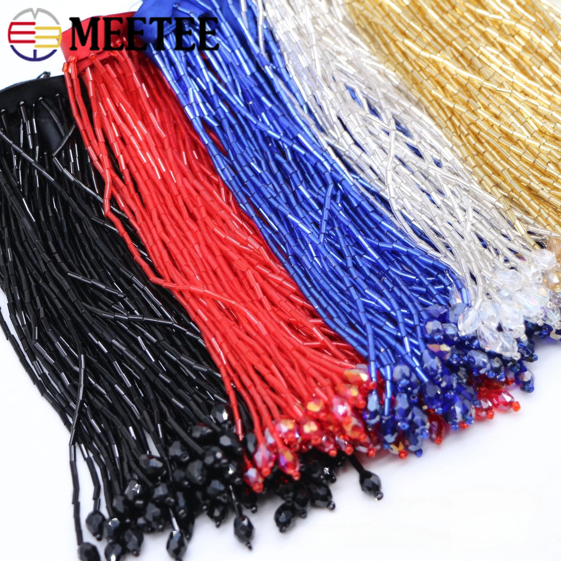 

1/2Yard 15cm Beaded Rhinestone Tassel Fringe Decorative Trimmings Stitching Latin Dress Clothes Lace Trim DIY Sewing Accessories