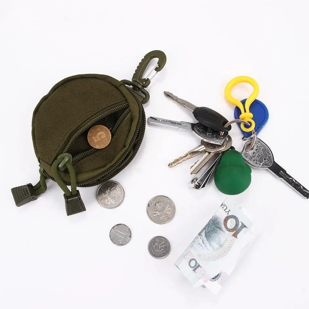 

Portable with Hook Outdoor Tool Bag EDC Wallet Coin Purses Pouch Key Holder