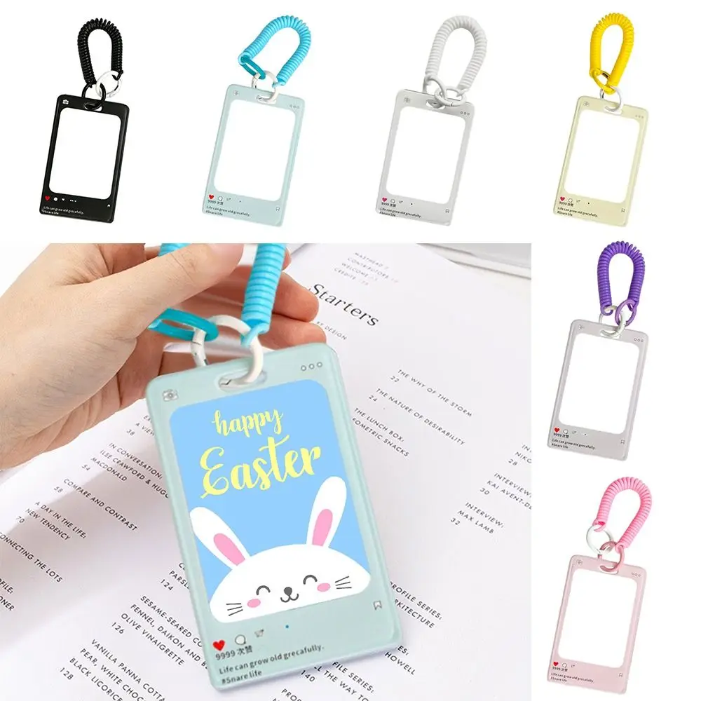 Lovely Cartoon Card Protection Case Pendant Anti-lost Card Cover Key Chain Student Bus ID Card Holder Student