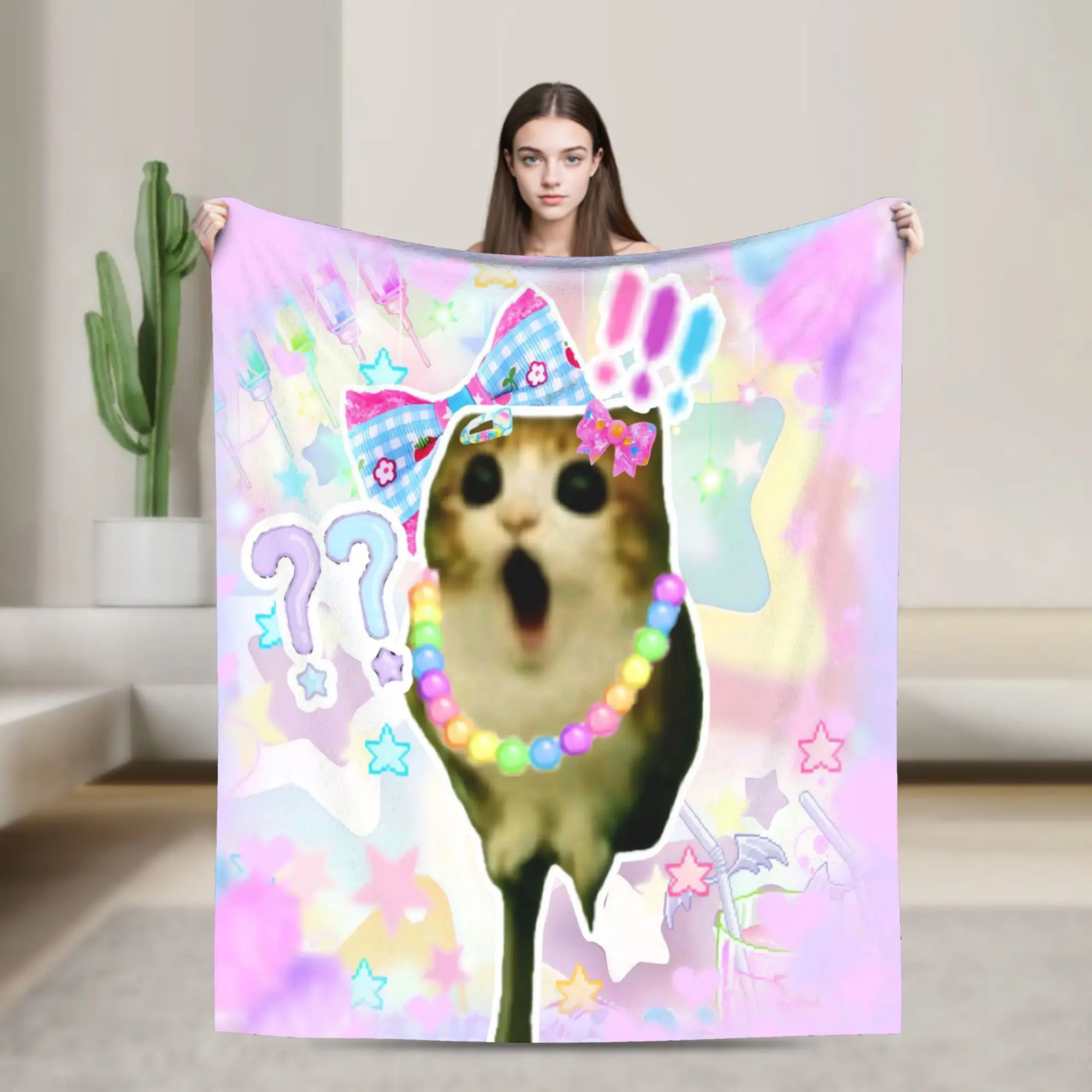 Decora Meowl Blankets  Decorative Flannel Bedding Throws For Couch Chair Sofa Bed Super Soft Custom Quality Bedspread Gift Idea