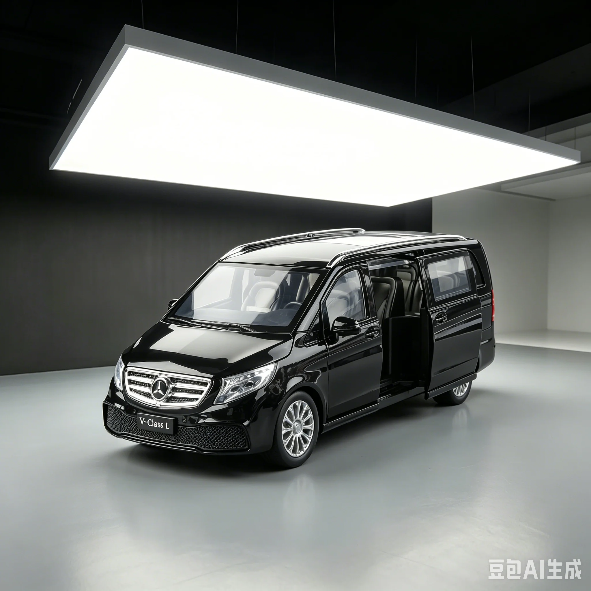 

1:24 Scale Mercedes-Benz V260L Business Car Model Diecast Alloy Vehicle with Sound & Light Pull Back Toy Car for Collection&Gift