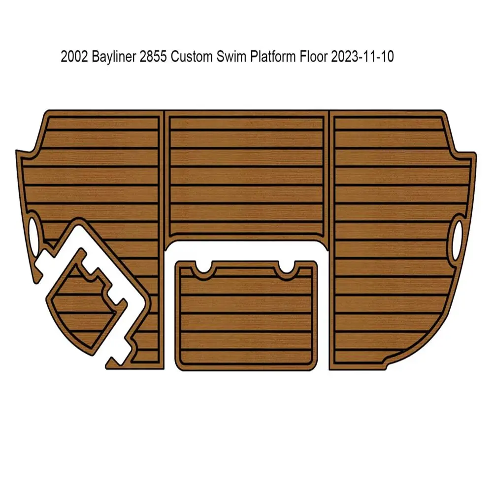 

2002 Bayliner 2855 Custom Swim Platform Pad Boat EVA Foam Faux Teak Deck Floor Mat Seadek Gatorstep Style Self Adhesive nx16