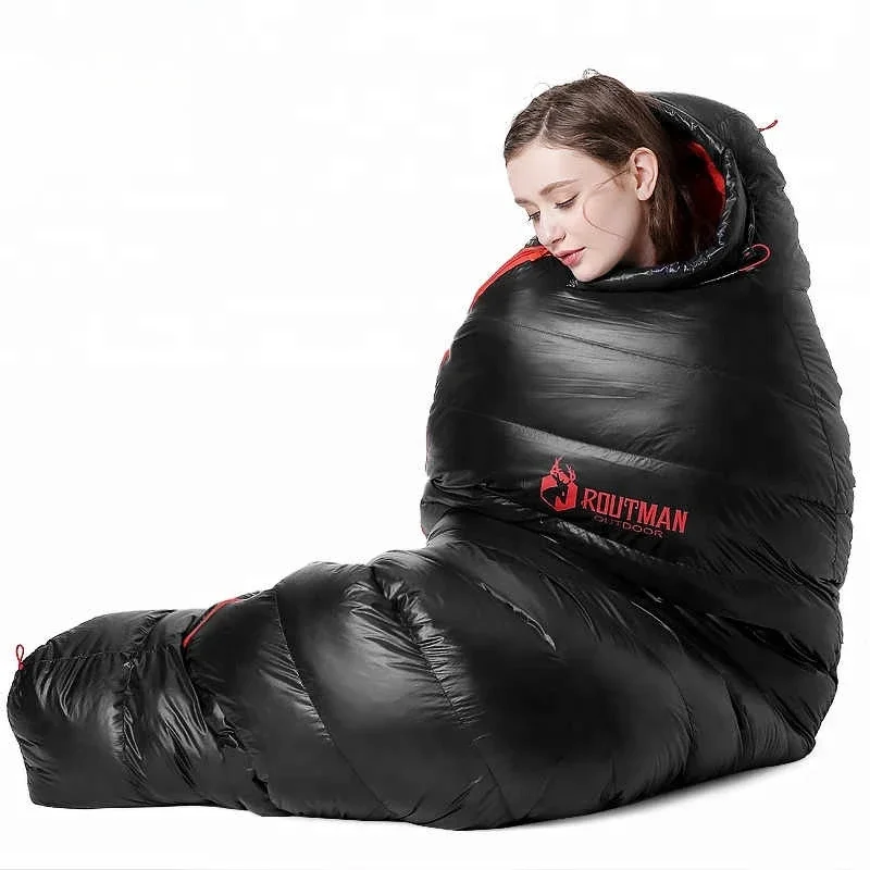 RS-309 Outdoor Emergency Bondage Winter Waterproof Sleeping Bag Duck Down Fill