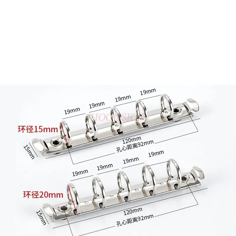 10 szt. A8 klips pierścieniowy M5 mini metalowy klips pięć otworów złoty srebrny ręcznie konto mini klips