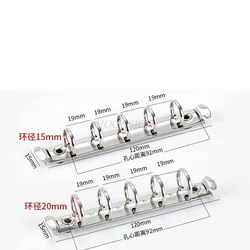 10pcs A8 ring clip M5 mini metal clip five hole gold silver hand account mini clip