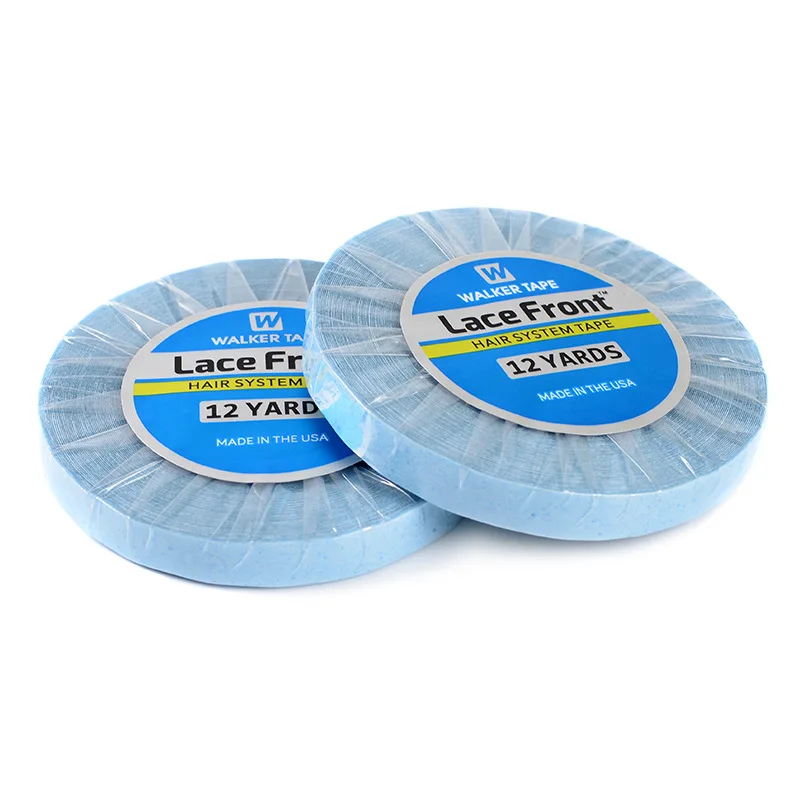 Blue Hair System Tape12 yards Double Side Walker Tape Hair Extension Tapes For Lace Closure Lace Front Wig Glue 1 Roll