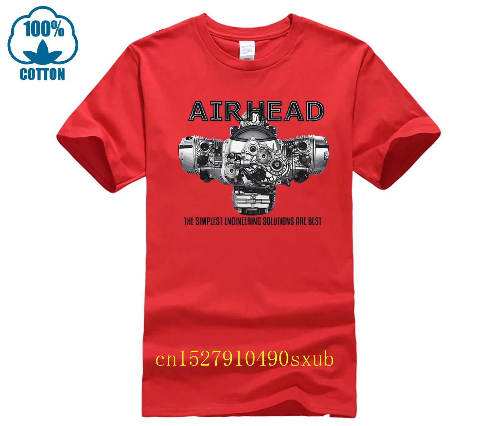 Fashion Men T Shirts Airhead Boxer Engine R1200Gs Rt 1200 Adventure R1200Rt Heather Tshirt