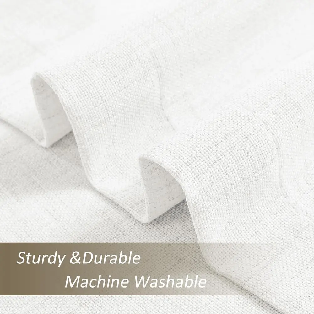 2-stöckige weiße, transparente Pinch-Faltenvorhänge 52 x 120 für Wohnzimmer mit Haken