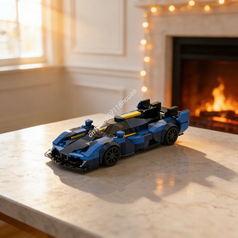 

349pcs MOC City Champions Aston Martin Valkyrie AMR LMH IMSA Model Building Blocks Toys Architecture Christmas Gifts DIY Idea