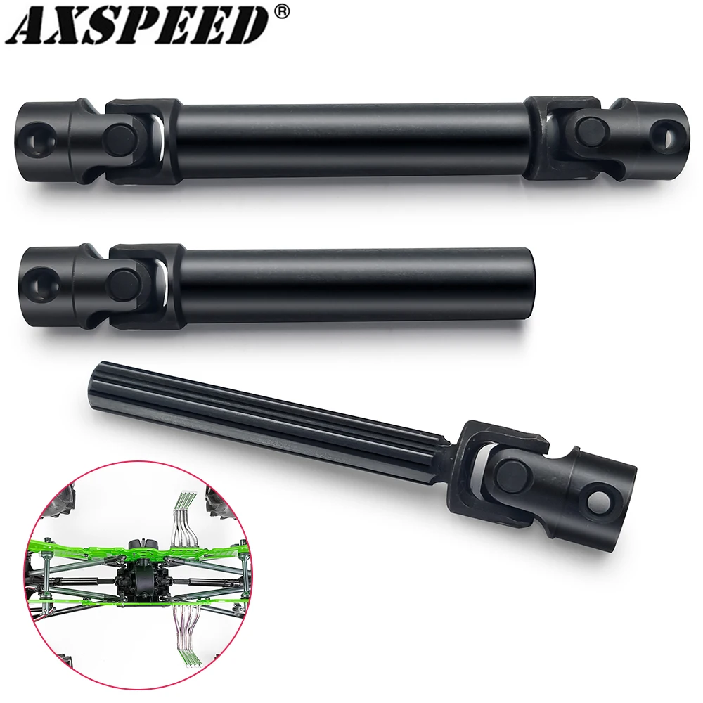 AXSPEED Steel Drive Shaft Center Transmission Shaft for 1/8 LMT 4S King Sling, 1/8 LMT 4WD Digger Upgrade Parts