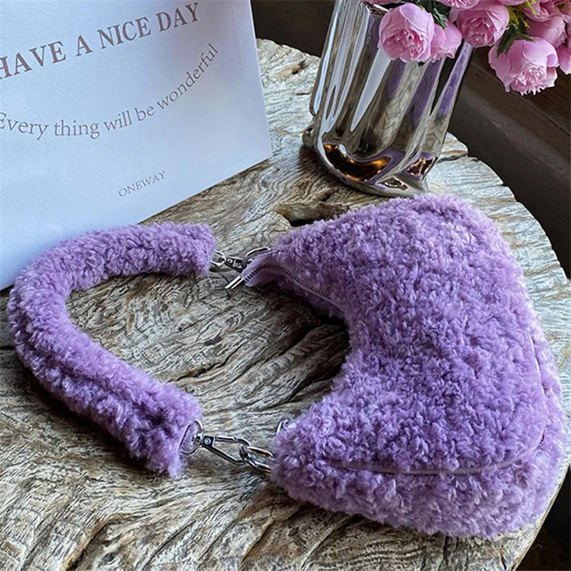 Winter Luxury Fur Bag High End Wool Fur Simple Handbag Trend Portable Women's Diagonal Straddle Bag Large Capacity Fur Bag