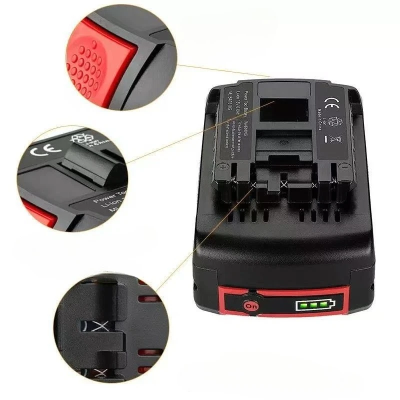 New 18V 3000—6000mAh for Bosch Battery 18V Electric Drill Rechargeable Li-ion Battery BAT618 BAT609 BAT609G BAT618G BAT614
