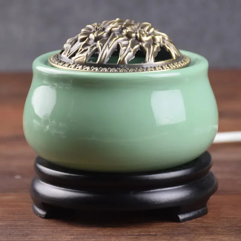 Temperature Control Electronic Sandalwood Stove Ceramic Aromatherapy Stove Incense Burner Essential Oil Plug-in Fragrance