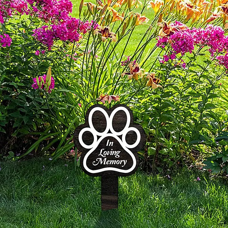 Huisdier Memorial Graves Markers Hond Begraafplaats Tuin Staak Memorial Yard Decoraties Huisdier Verlies Sympathie Plaques Hond Klauw Ontwerp Tuin