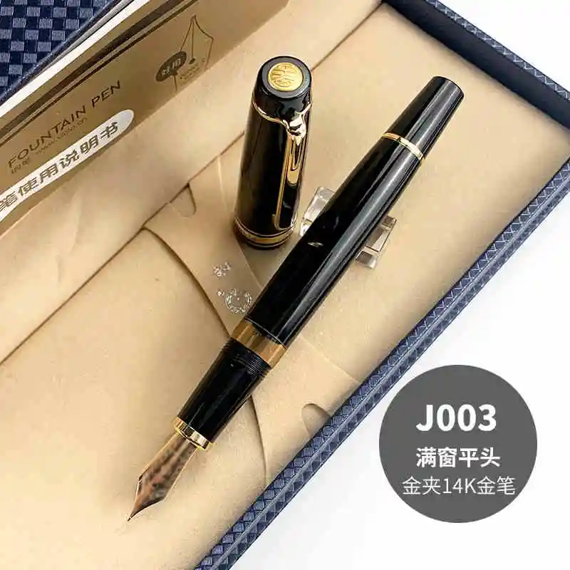 Wingsung 629 Yongsheng 14K Gold Golden JF Nib Nib Vacuum Piston Fountain Pen Visible Window Resin Writing Gifts Pens Stationery