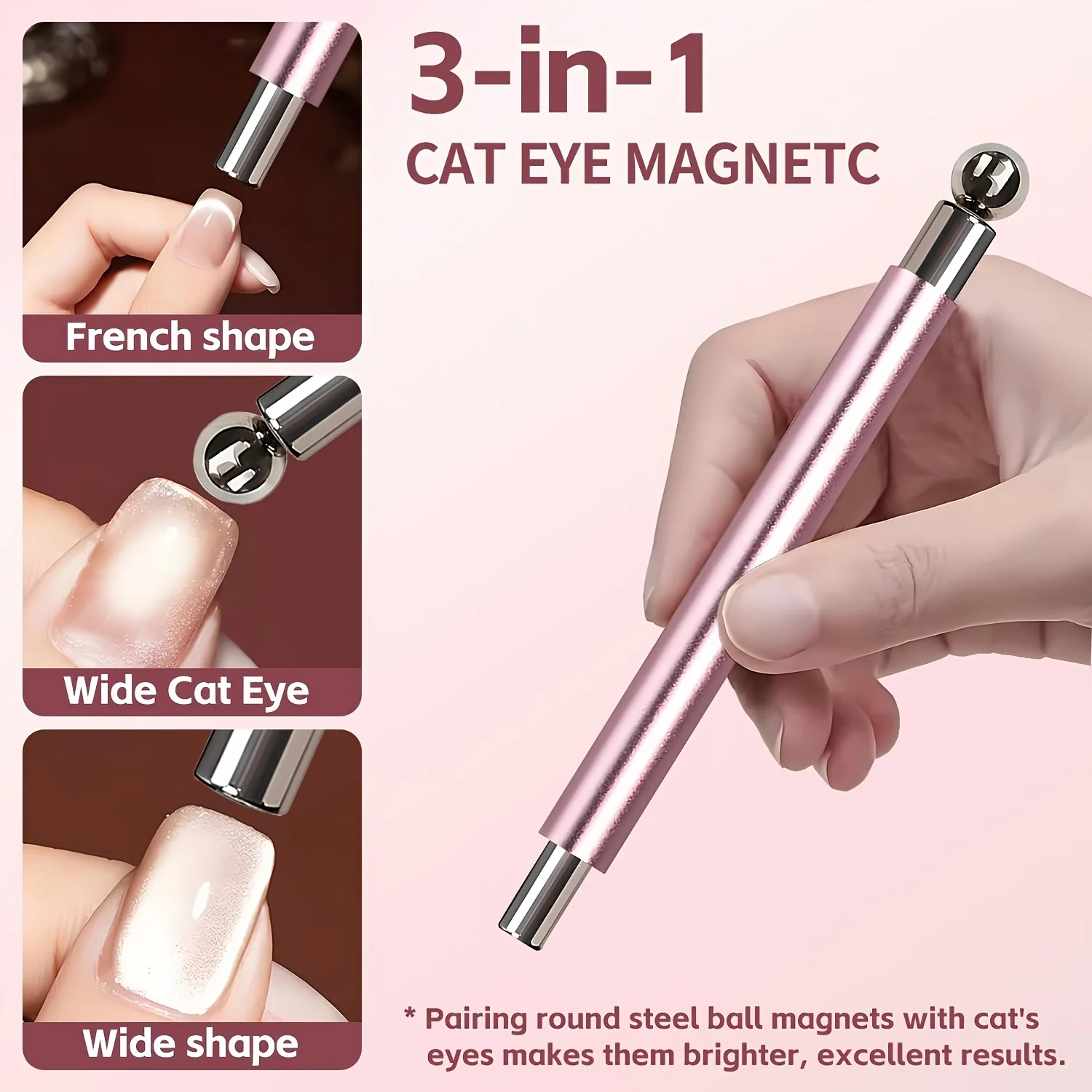 5Pcs Cat Eye French Nail Magne - đánh giá và giá Nail Art Full Color