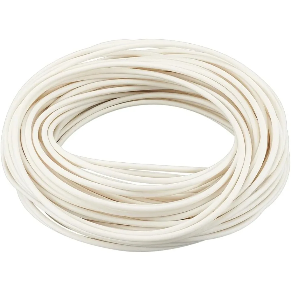 

Пластиковый шнур с рантом, 32,81 ярда, 5 мм, белый полиэстеровый шнур для вязания крючком, плетения или отделки одежды, подушек