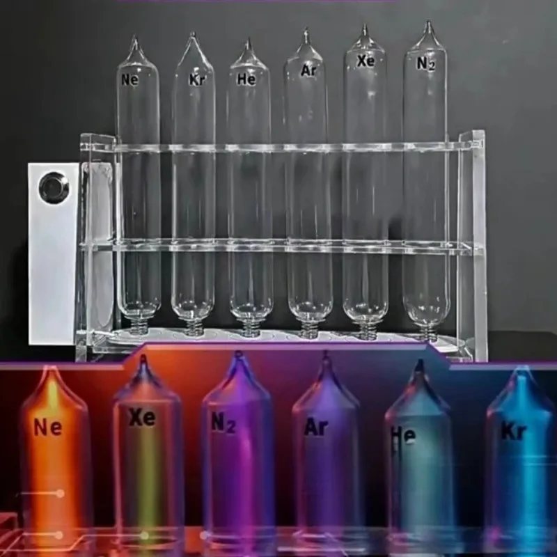 A newly upgraded set of rare gas emitting elements for glass sealed light-emitting tubes suitable for experimental teaching