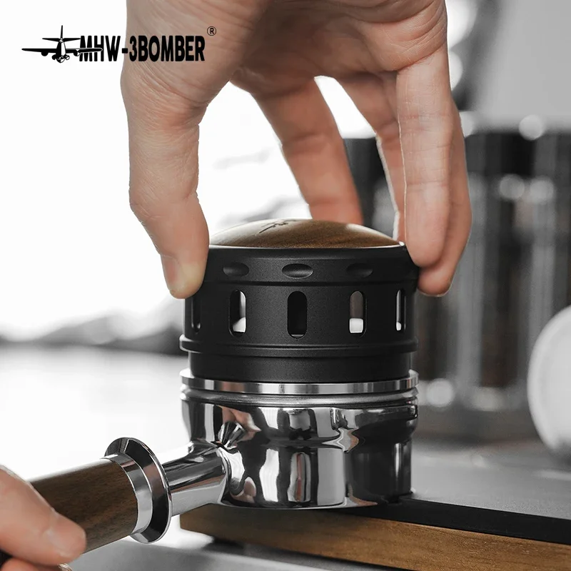 MHW-3BOMBER Falcon 51/53.35/58.35mm Gravity Coffee Distributor Adaptive Espresso Tool with Air Hole Cyclone Barista Tools