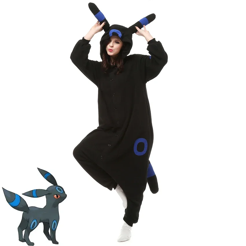 

Cosplay Costume Women Black Umbreon One-Piece Kigurumi Pajamas Onesies For Halloween Christmas Whole Full Body Pijama Men Anime