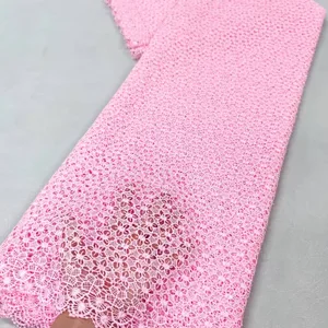 Vải ren châu Phi cho đám cưới, guipura Nigeria, vải ren cô dâu, dây Pháp, vải thêu chất lượng cao, 2022 12 Têu bán vải chính ren vải ren - №10