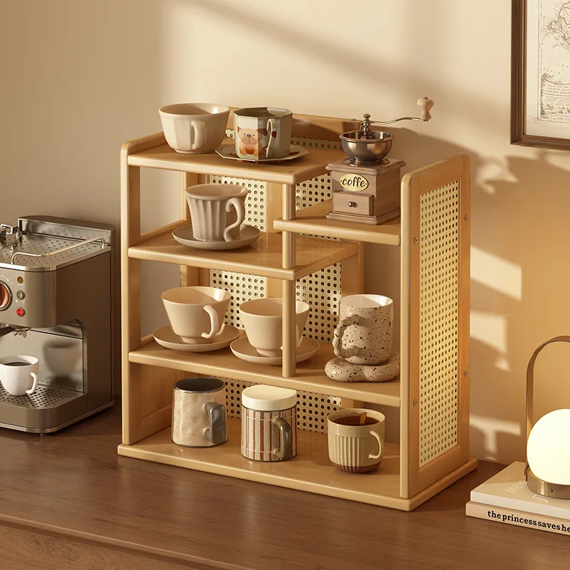 

Desktop cup holder Multi-layer tea set holder Water cup Mark Coffee cup Tea placement rack Household cup Tea room rack