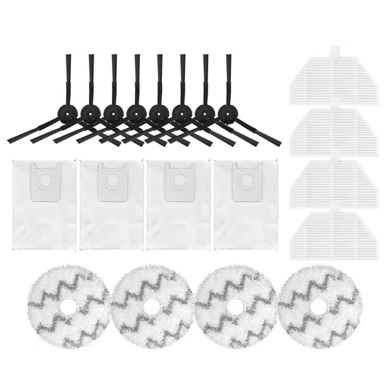 1 Set Hepa Filter Side Brush Mop Cloths Sweeper Accessories For Xiaomi Roidmi EVA Self-Cleaning Emptying Robot Vacuum SDJ06RM
