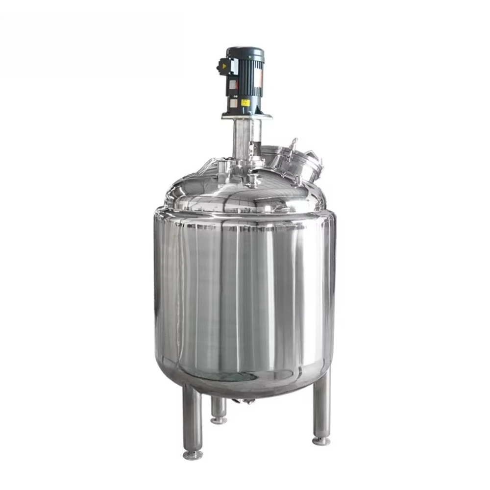 Stainless steel juice mixing tank with paddle mixer jacket pressure mixing vessel beverage wine processing machinery