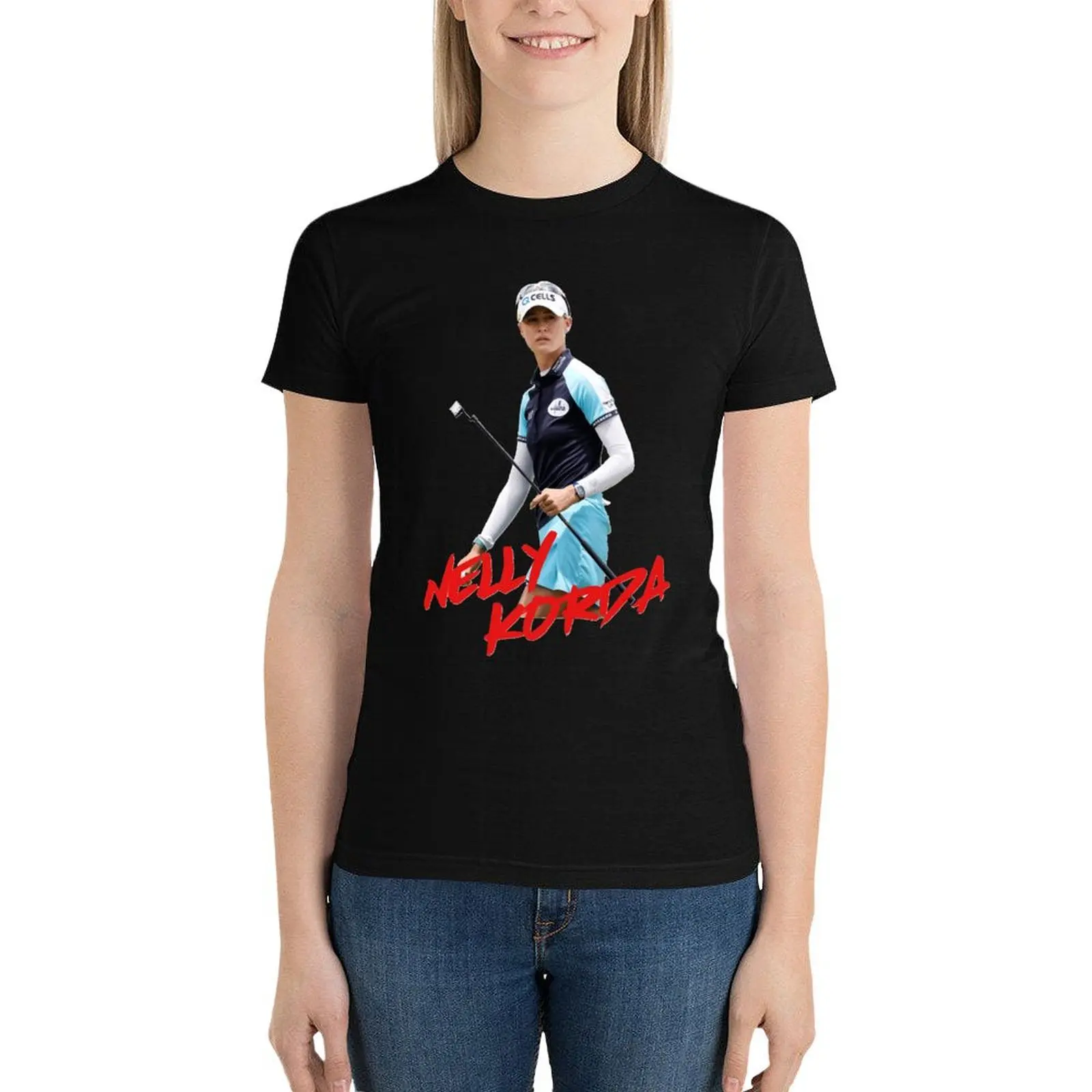 

Nelly Korda T-Shirt cute clothes cute tops Female clothing summer blouses woman 2024