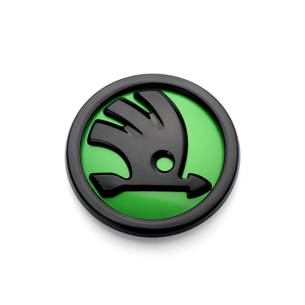 80/90/100mm Auto-Frontmotorhauben-Logo-Ersatz-Aufkleber Kofferraum-Emblem für Skoda S Logo Octavia Mk3 Fabia 2 Superb 2 Kamiq Kodiaq VRS