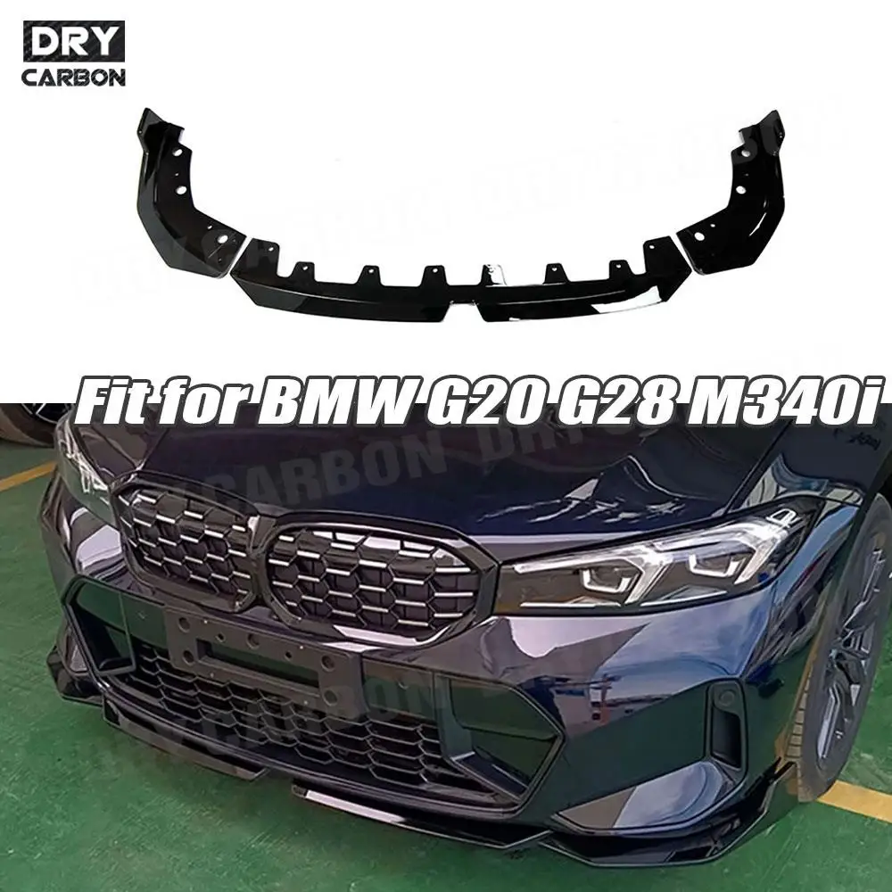 

Car Accessories For Bmw 3 Series G20 G28 M340i 2023+ ABS Material Front Bumper Lip Spoiler Diffuser Chin Body Kits M-P Style