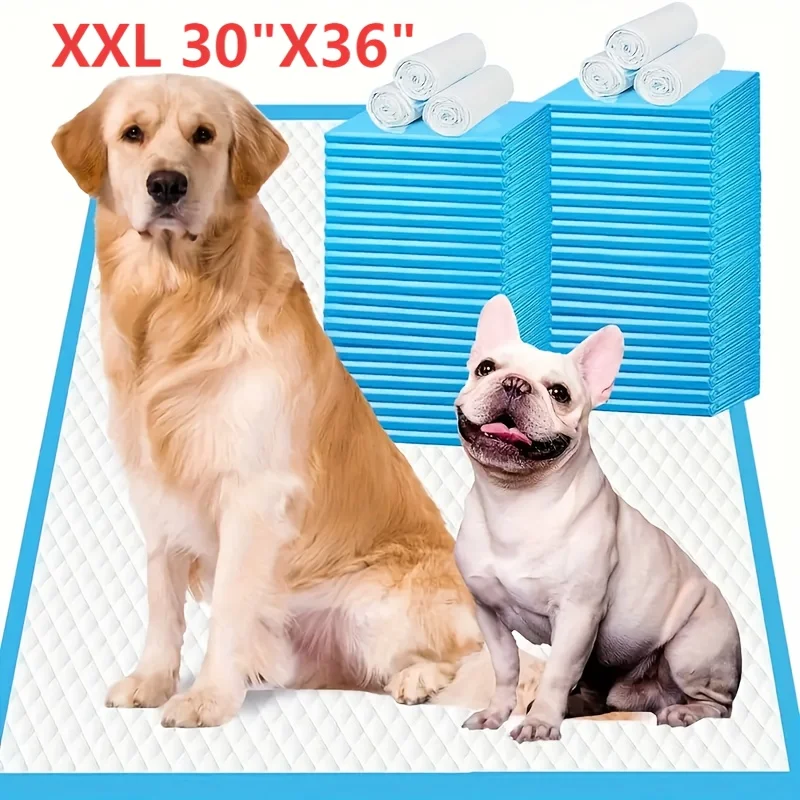 

Extra Large Dog Pee Pads, 30x36/28x34/30x46 Inches Premium Disposable Dog Training Pads, Super Absorbency, Blue Extra Strength L