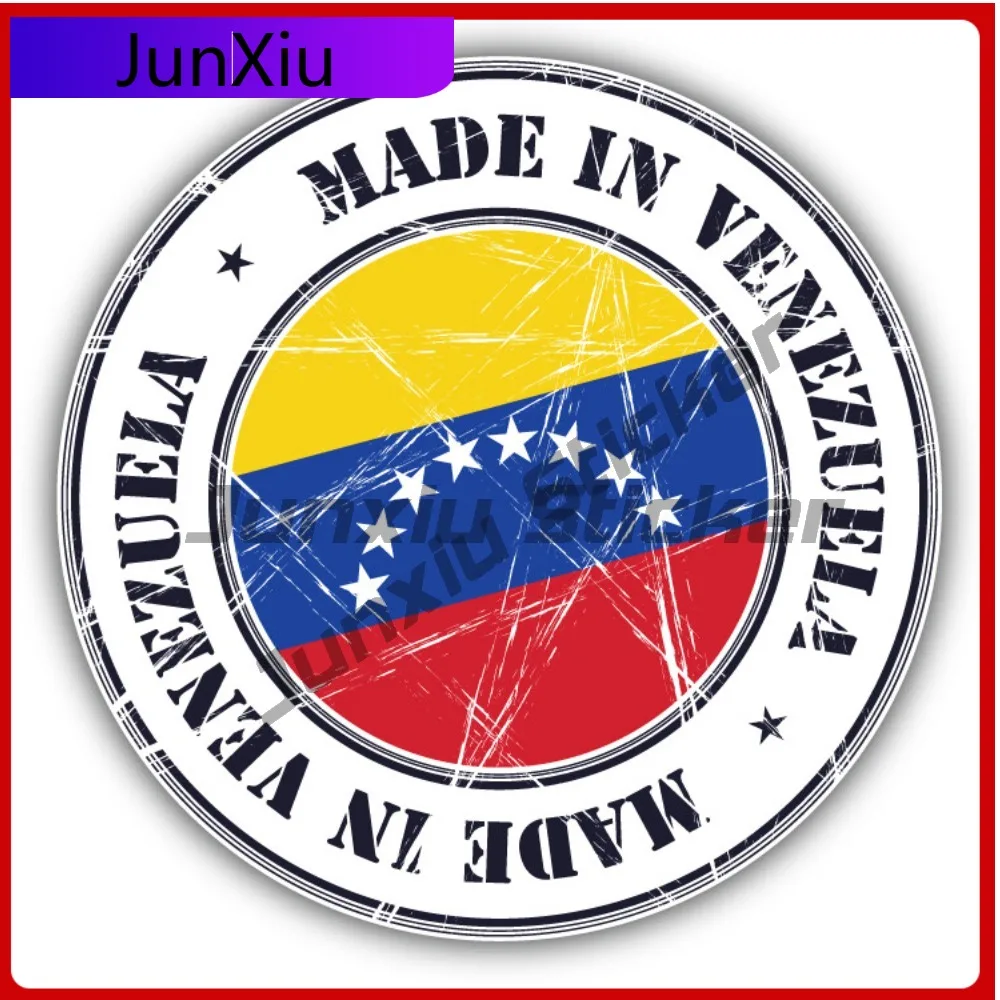 

Made In Venezuela Grunge Flag Stamp Car Decal Bumper Stickers Cool Style Laptop Use For Car Bumper Automotive Decor Waterproo