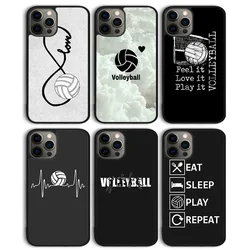 Play Volleyball Ball Phone Case Back Cover for iPhone 16 15 SE2020 14 13 11 12 Pro Max mini XS XR X PlusS Shell Coque