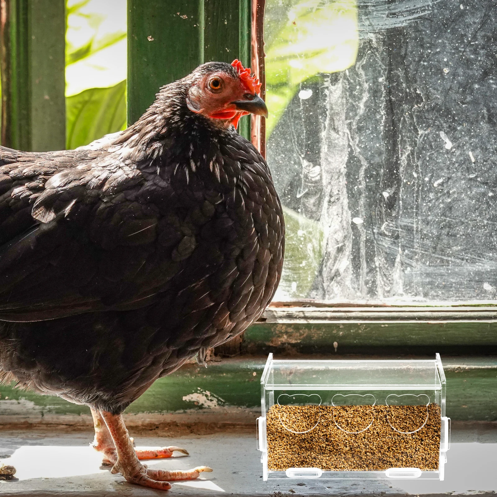 

Acrylic Pet Food Container Transparent Feeder Budgerigar Canary Cockatiel Finch Parakeet Cage Supplies Large Capacity