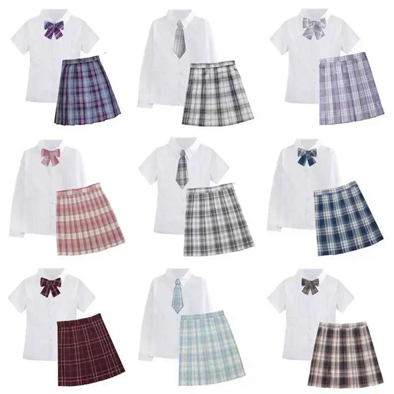 Uniforme scolaire japonais à manches courtes et longues pour écolière, ensemble JK sexy, jupe plissée pour fille, robe Seifuku, cosplay