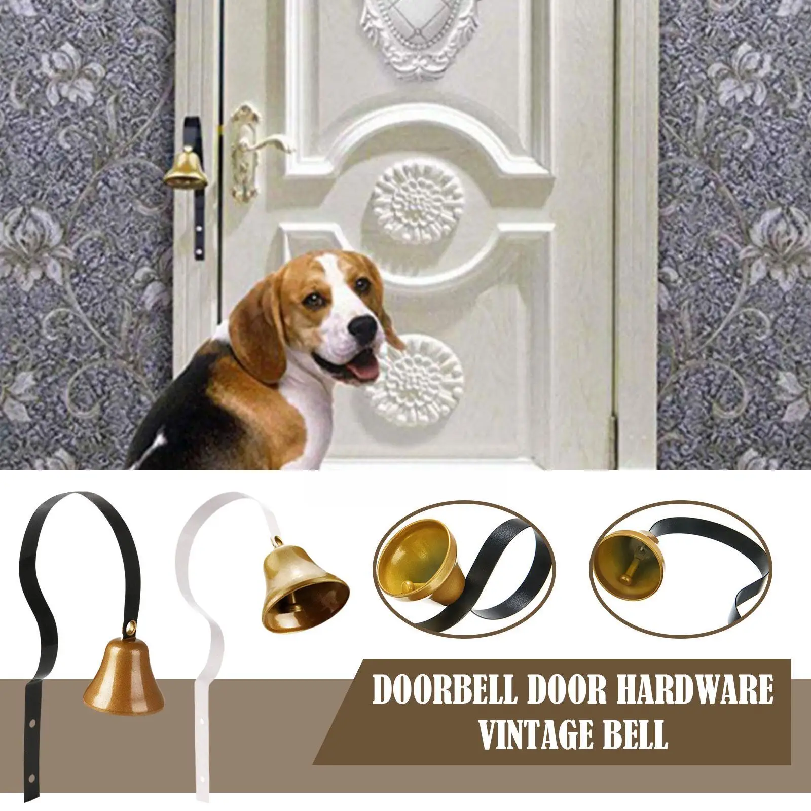 1 PC Doorbell Door Hardware Vintage Bell Traditional Bell Shop Mounted Retro Door Vintage Doorbell Wall Metal Home N0I3