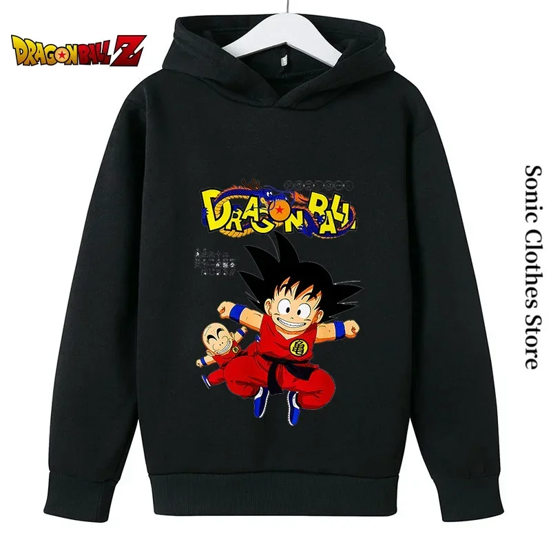 Dragon Ball Z Goku Autumn Winter Boys Girls Sweatshirts Kids Anime Cartoon Hoodies Clothing Toddler Goku Hooded Tops